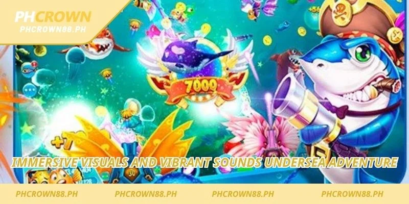 Immersive visuals and vibrant sounds undersea adventure