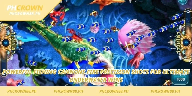 Powerful fishing cannons fire for ultimate wins
