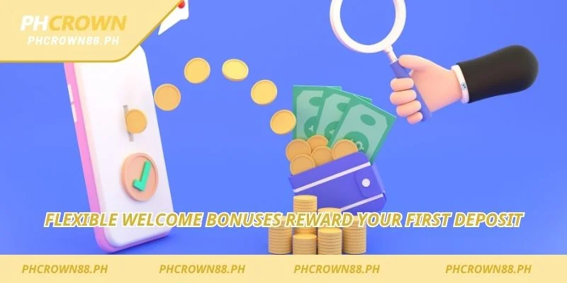 Flexible welcome bonuses reward your first deposit