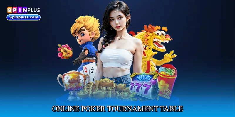 Online poker tournament table